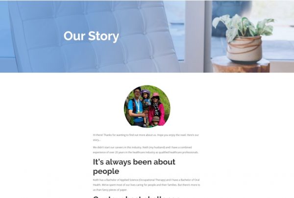 Webpage Our Story